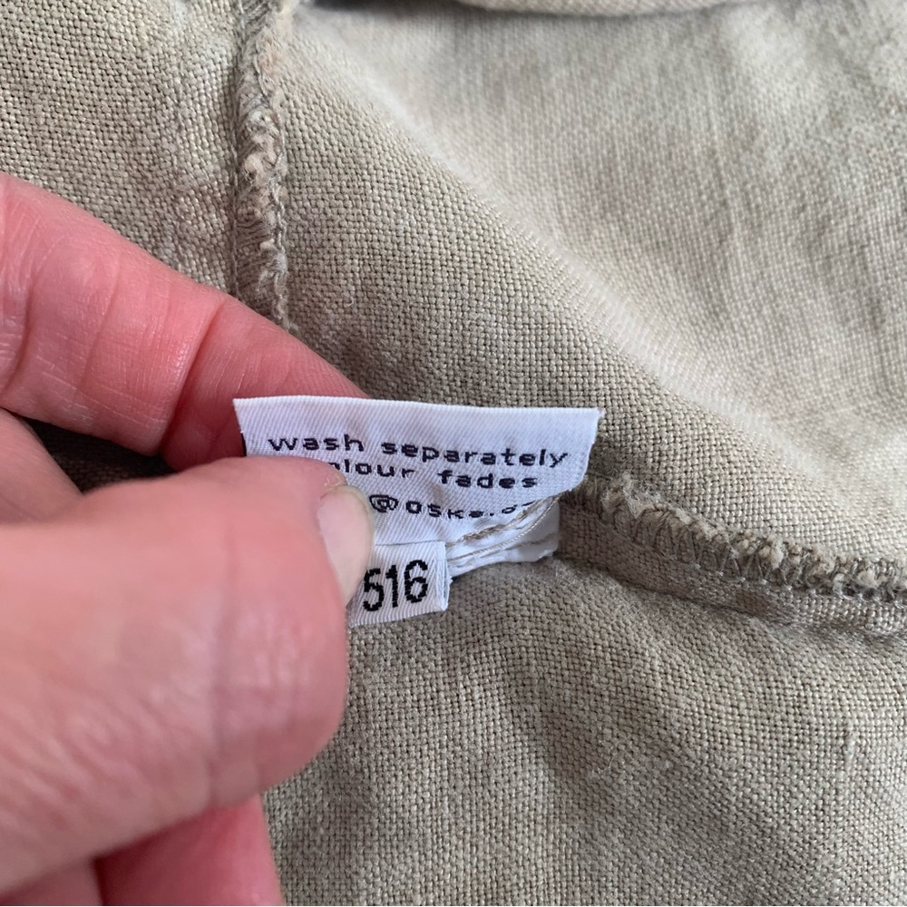 OSKA Linen Summer Jacket Size 2 UK 12 Ecru Lagenlook Artisan - Picture 12 of 12